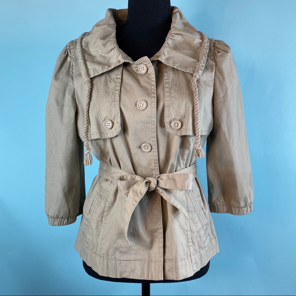 Adorable Ann Taylor Loft Jacket Sz Small khaki Tan